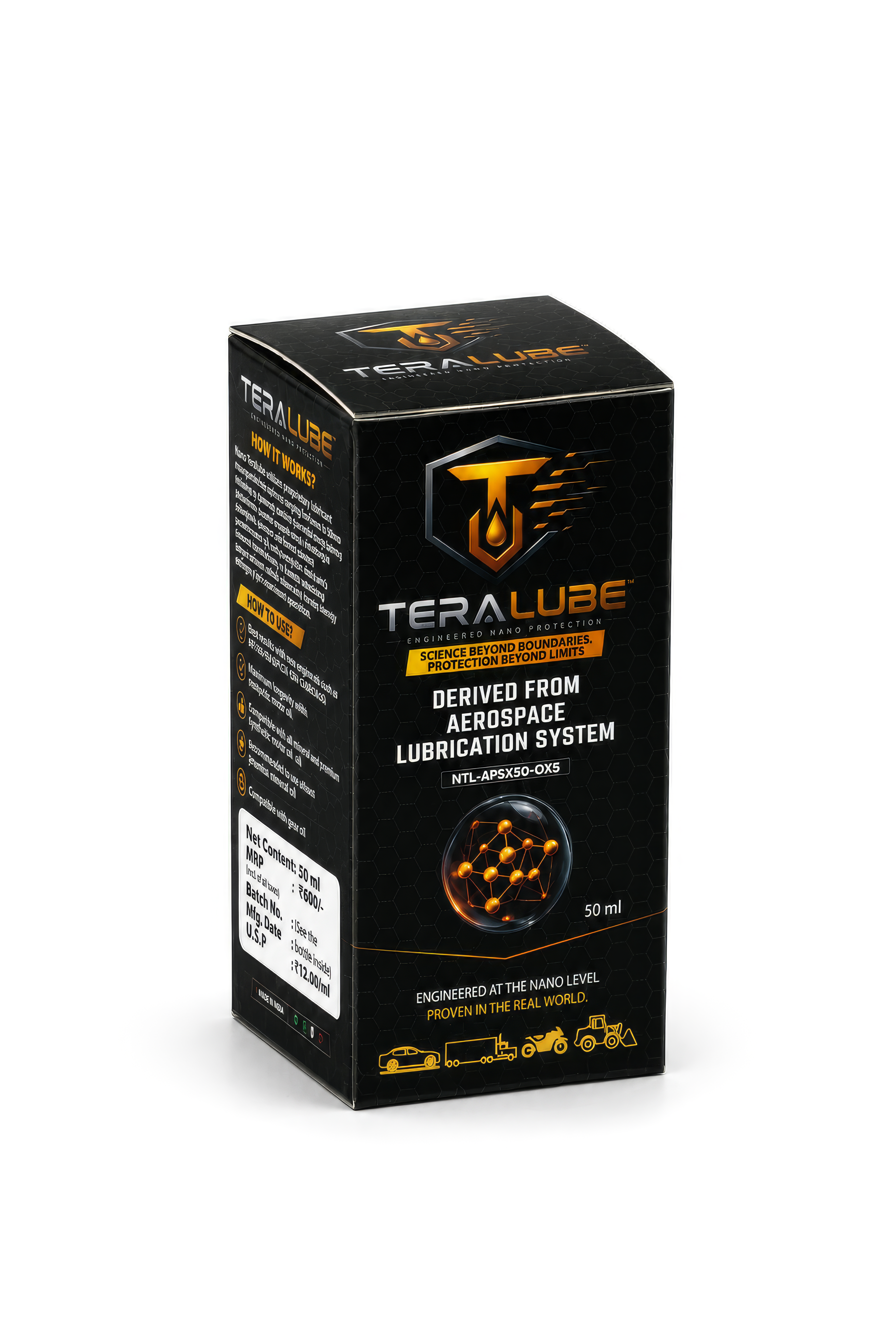 Teralube 50ml – Advanced Engine Protection for Bikes & Scooters up to 350cc, Suitable for Power Steering, Differentials & Generators