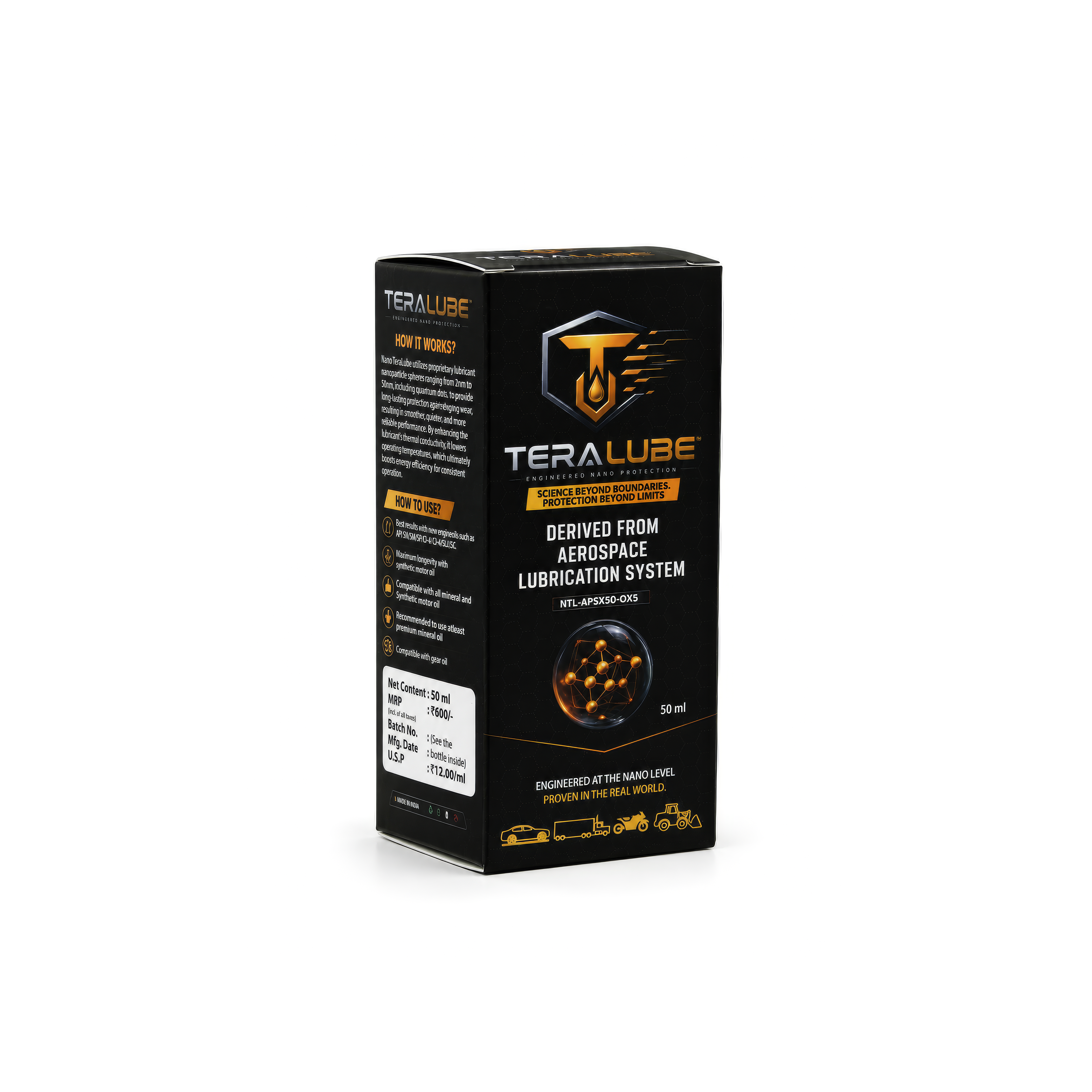 Teralube 50ml – Advanced Engine Protection for Bikes & Scooters up to 350cc, Suitable for Power Steering, Differentials & Generators