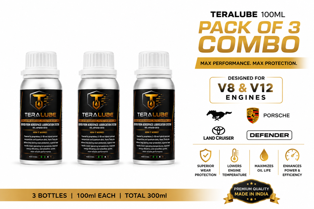 Teralube 100ml – Pack of 3 | Advanced Engine Performance & Protection Formula for V8 & V12 Engines | Mustang, Porsche, Land Cruiser, Defender & Premium Cars