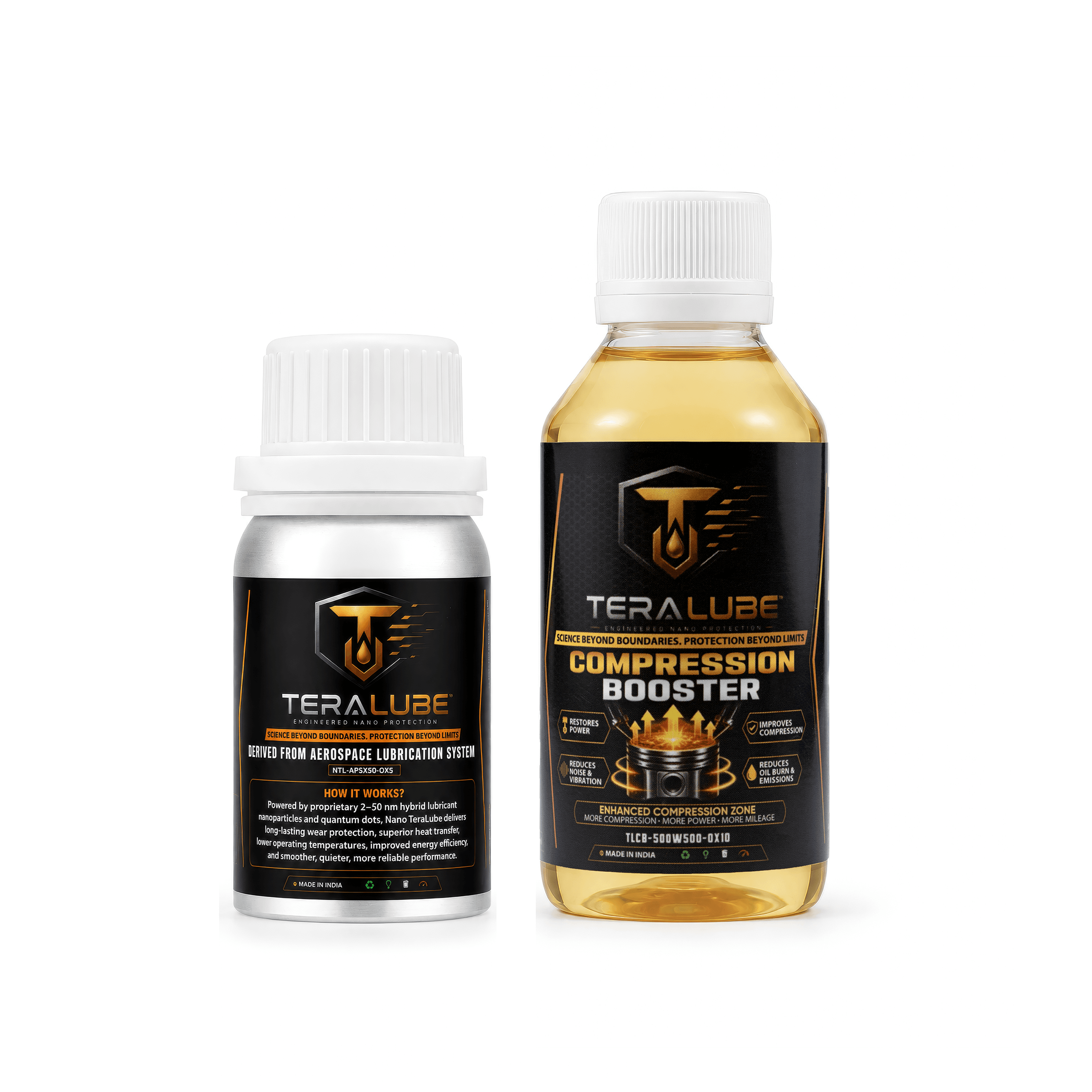 Teralube 50ml + Compression Booster 100ml Combo – Boost Performance for Low Pickup Bikes/Scooters (Up to 350cc)